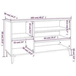 VidaXL Armoire à chaussures bois d'ingénierie  