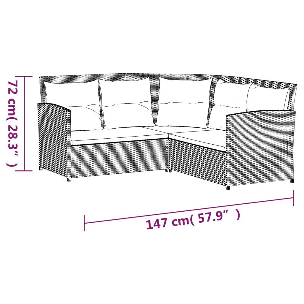 VidaXL Garten lounge set poly-rattan  