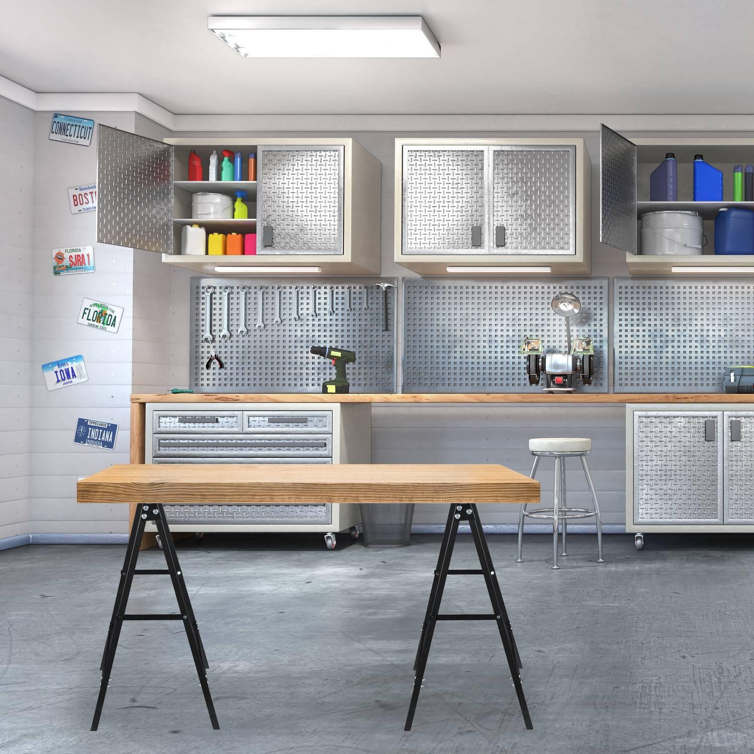 B2X Cavalletto da lavoro in acciaio, set da 2  