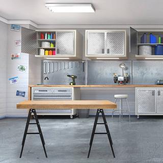 B2X Cavalletto da lavoro in acciaio, set da 2  