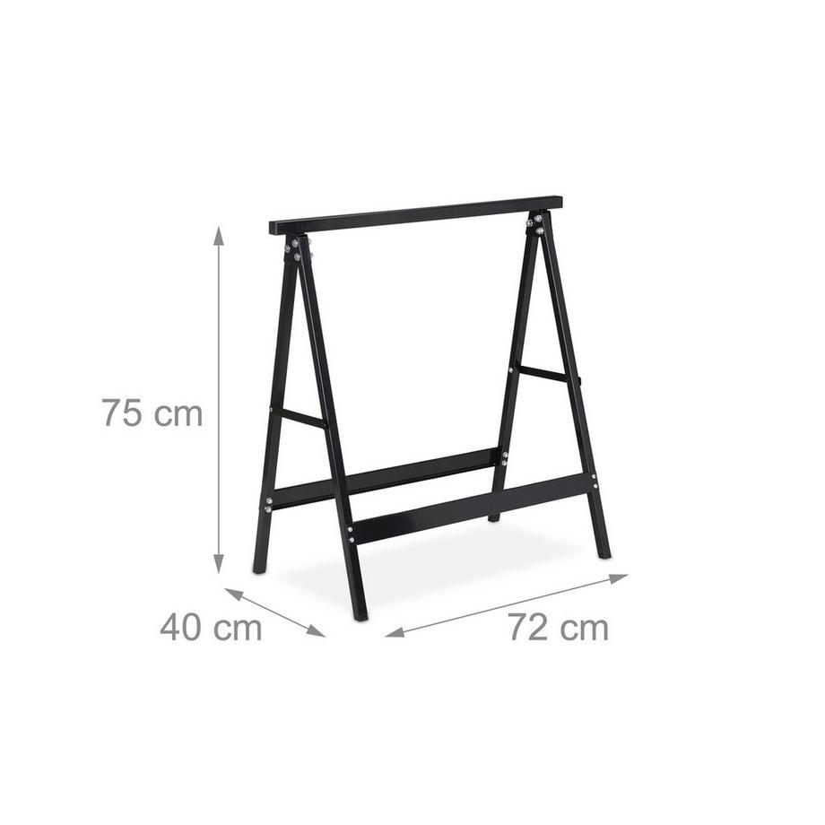 B2X Cavalletto da lavoro in acciaio, set da 2  