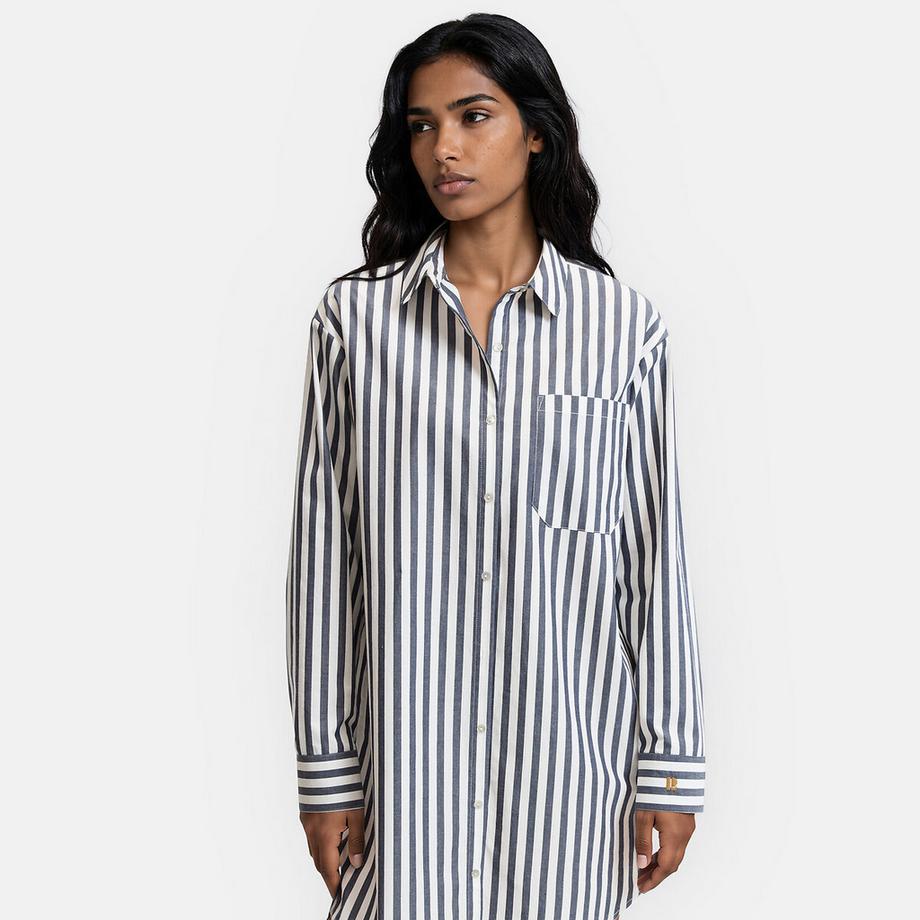 La Redoute Collections Popeline Chemise de Nuit Rayée  