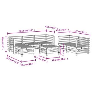 VidaXL set mobili da giardino Legno di pino  