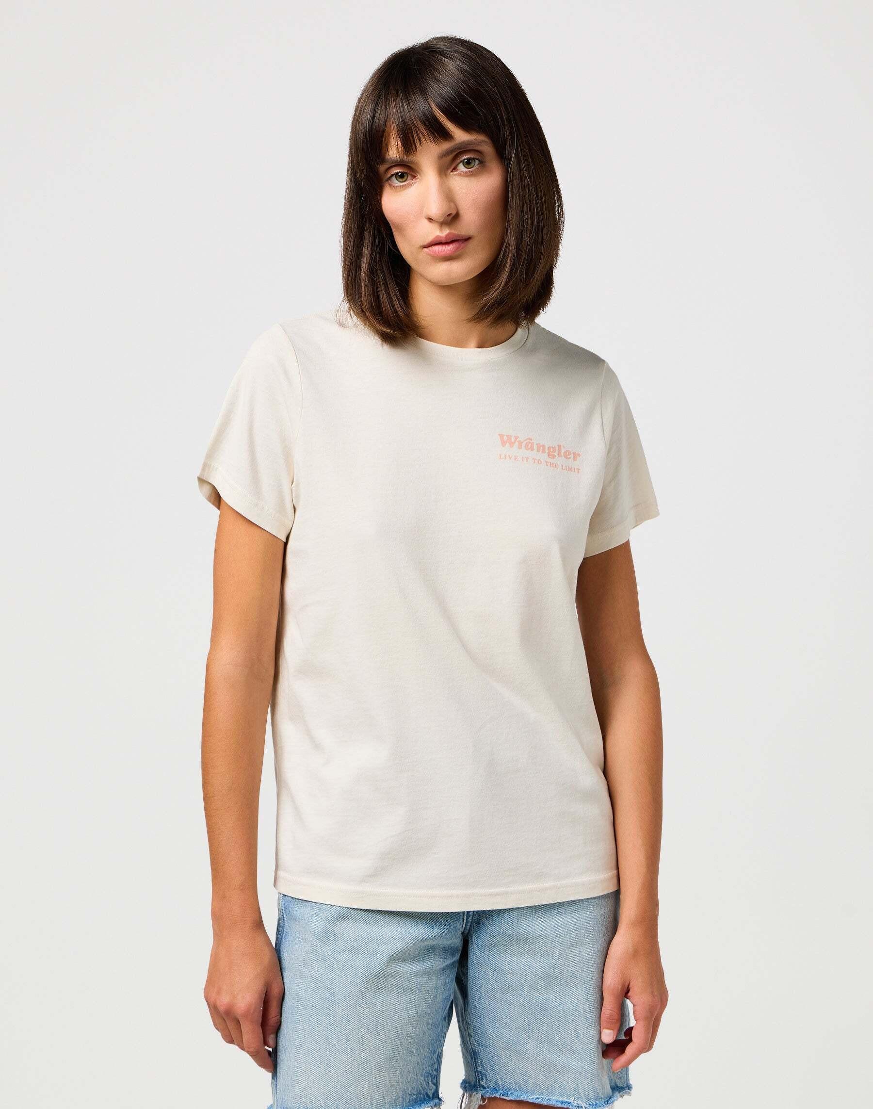 Image of T-shirts Regular Tee Damen Écru L