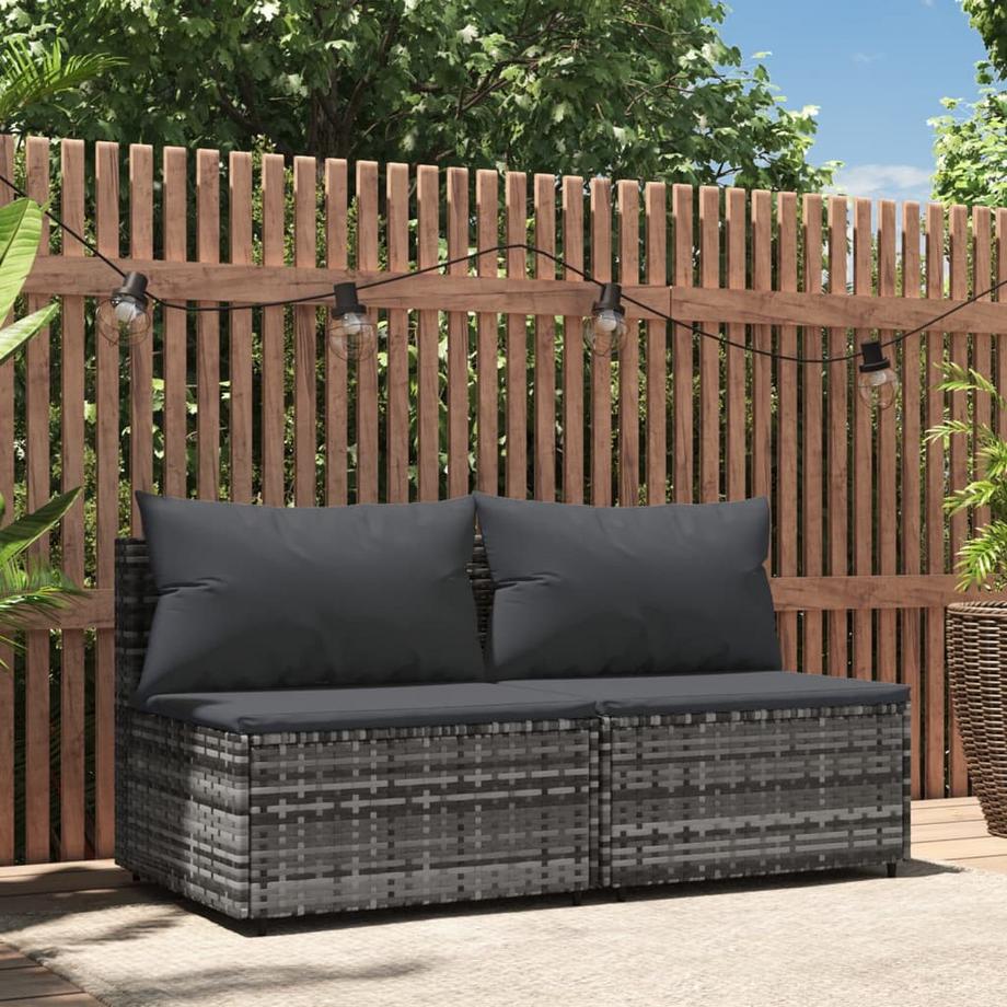 VidaXL Mittelsofa poly-rattan  