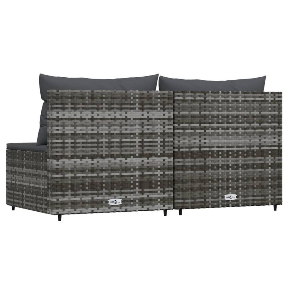 VidaXL Mittelsofa poly-rattan  