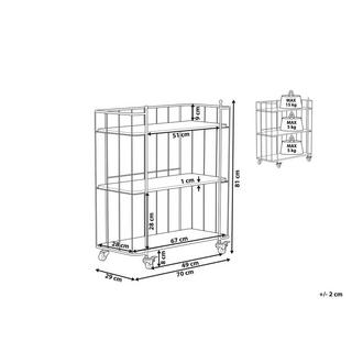 Beliani Carrello portavivande en Metallo Industriale GABBS  