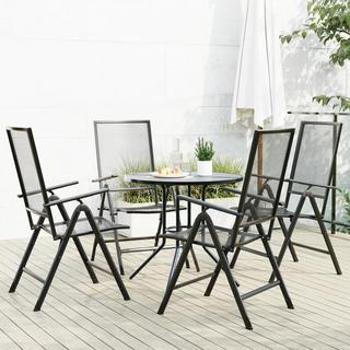 VidaXL Ensemble de chaises de jardin acier  