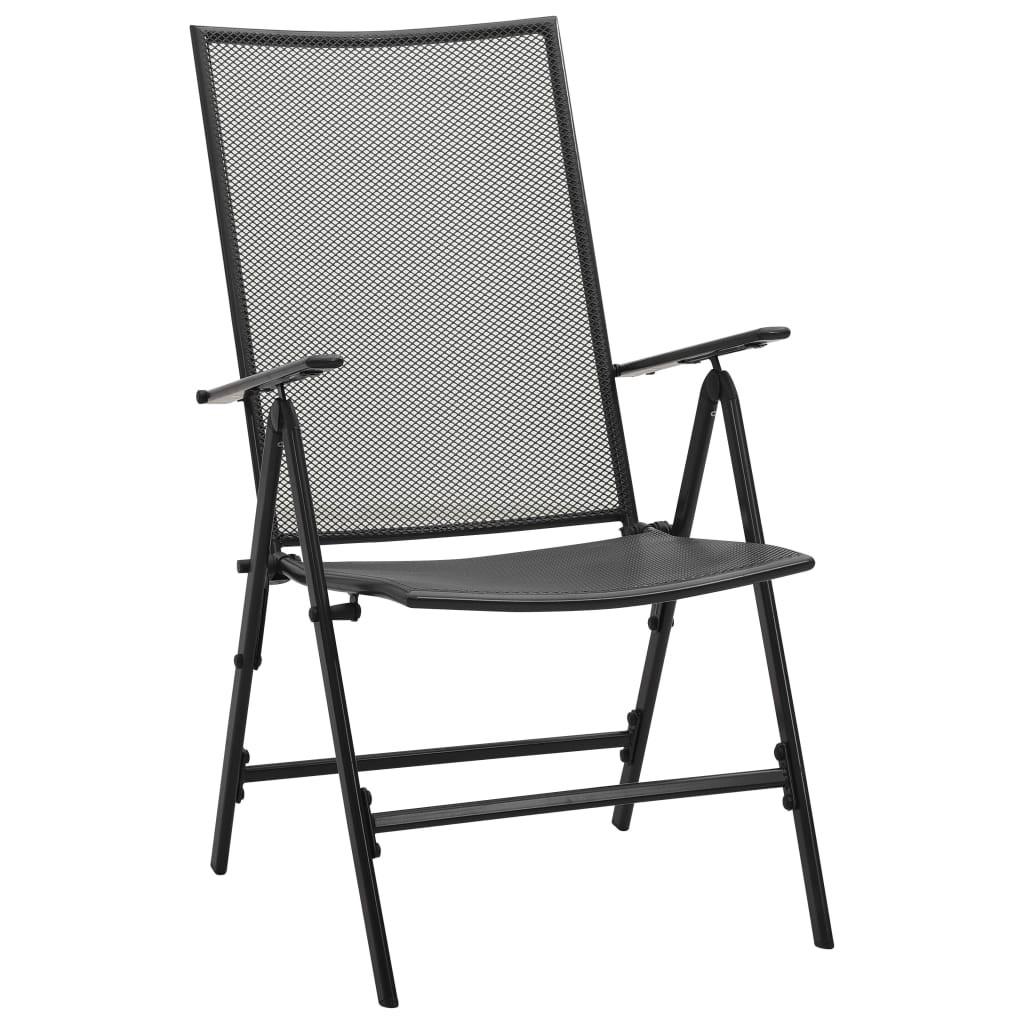 VidaXL Ensemble de chaises de jardin acier  