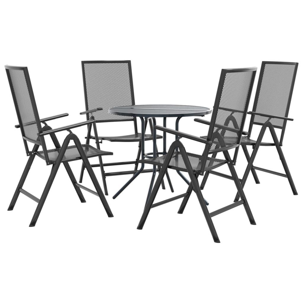 VidaXL Ensemble de chaises de jardin acier  