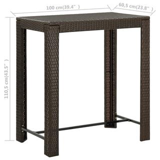 VidaXL Bar-set poly-rattan  