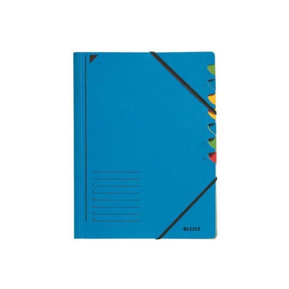 Leitz LEITZ Ordnungsmappe A4 39070035 blau 7 Fächer  