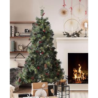 Beliani Beleuchteter Weihnachtsbaum aus PVC JACINTO  