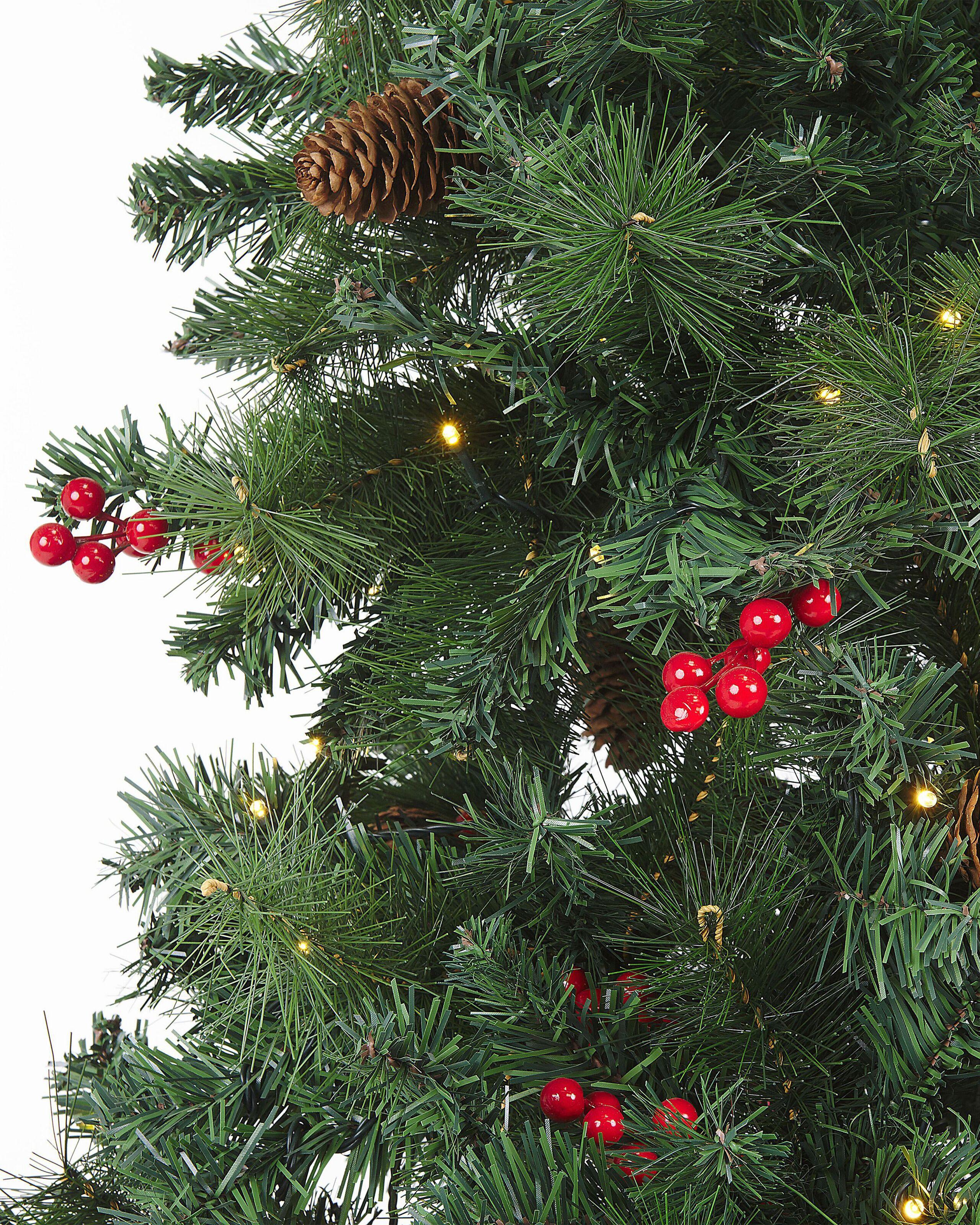 Beliani Beleuchteter Weihnachtsbaum aus PVC JACINTO  