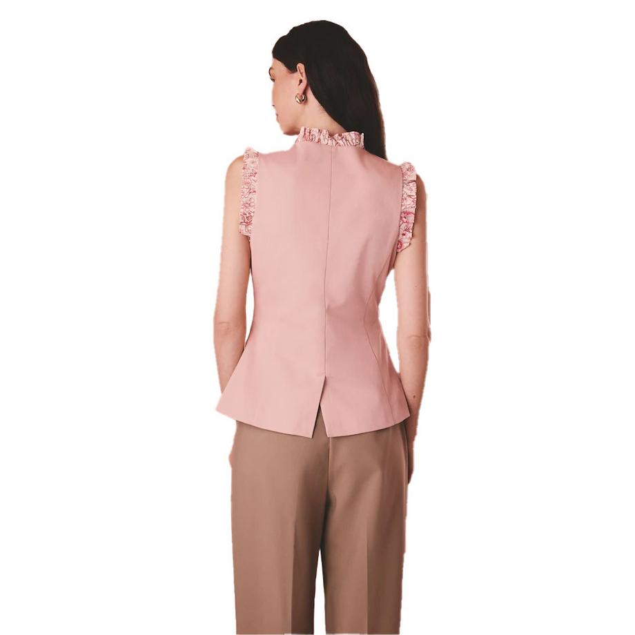Cath Kidston Gilet con Collo a Balze  