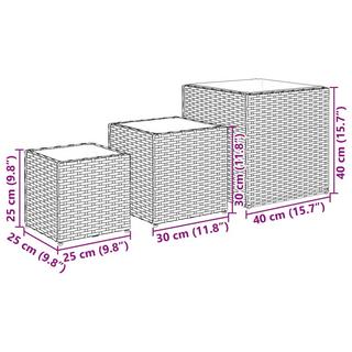 VidaXL Jardinière rotin synthétique  