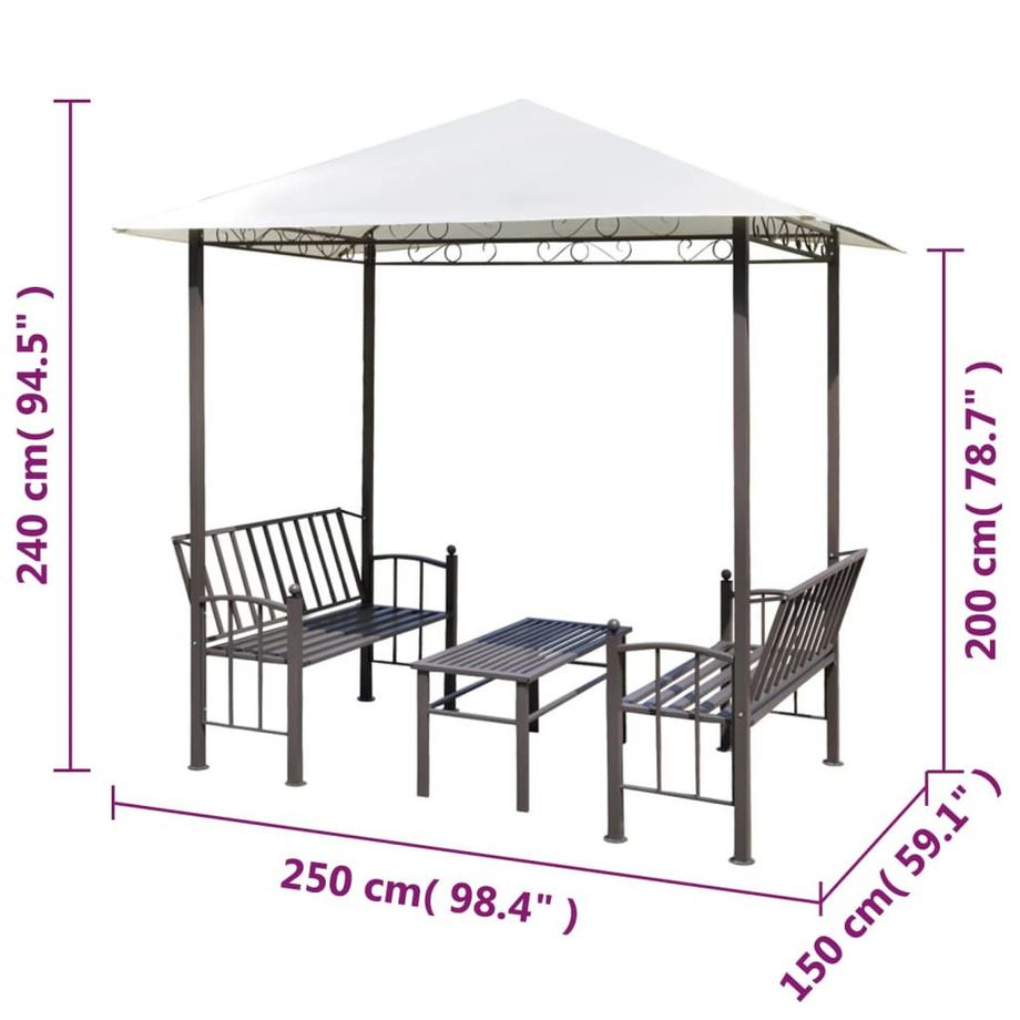 VidaXL Gartenpavillon gewebe  
