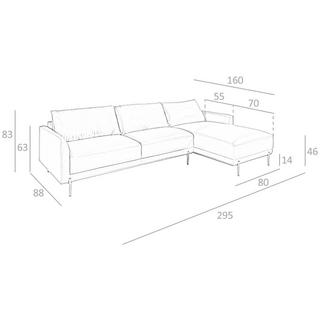 ANGEL CERDA Sofa chaise longue in Leder und Stahl  