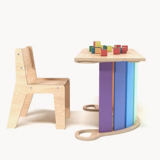 Montessori  Set-Wippe/Rutsche/Stuhl - Hell Montessori® by Busy Kids 