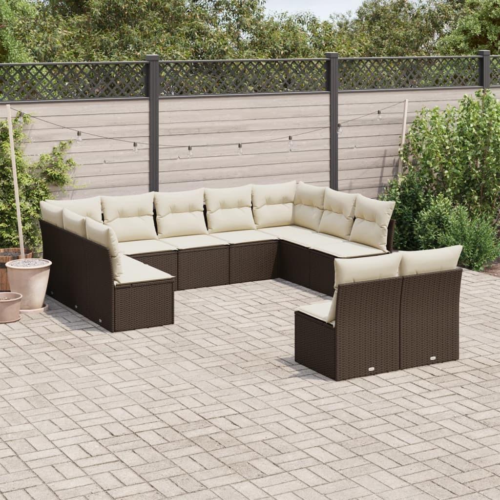 VidaXL set divano da giardino Polirattan  