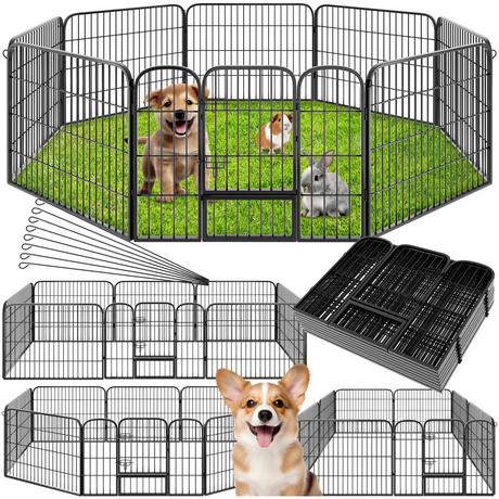 Tectake  Welpenauslauf 8-eckig 