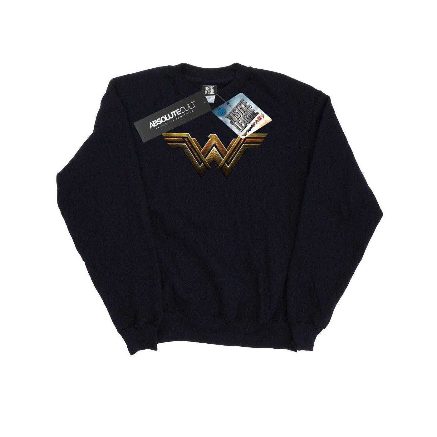 Image of Justice League Movie Wonder Woman Emblem Sweatshirt Damen Schwarz M