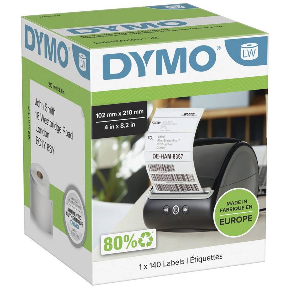 Dymo  LW-DHL Versandetiketten extra gross für LW4XL/LW5XL, 1 Rolle à 140 Etiketten 