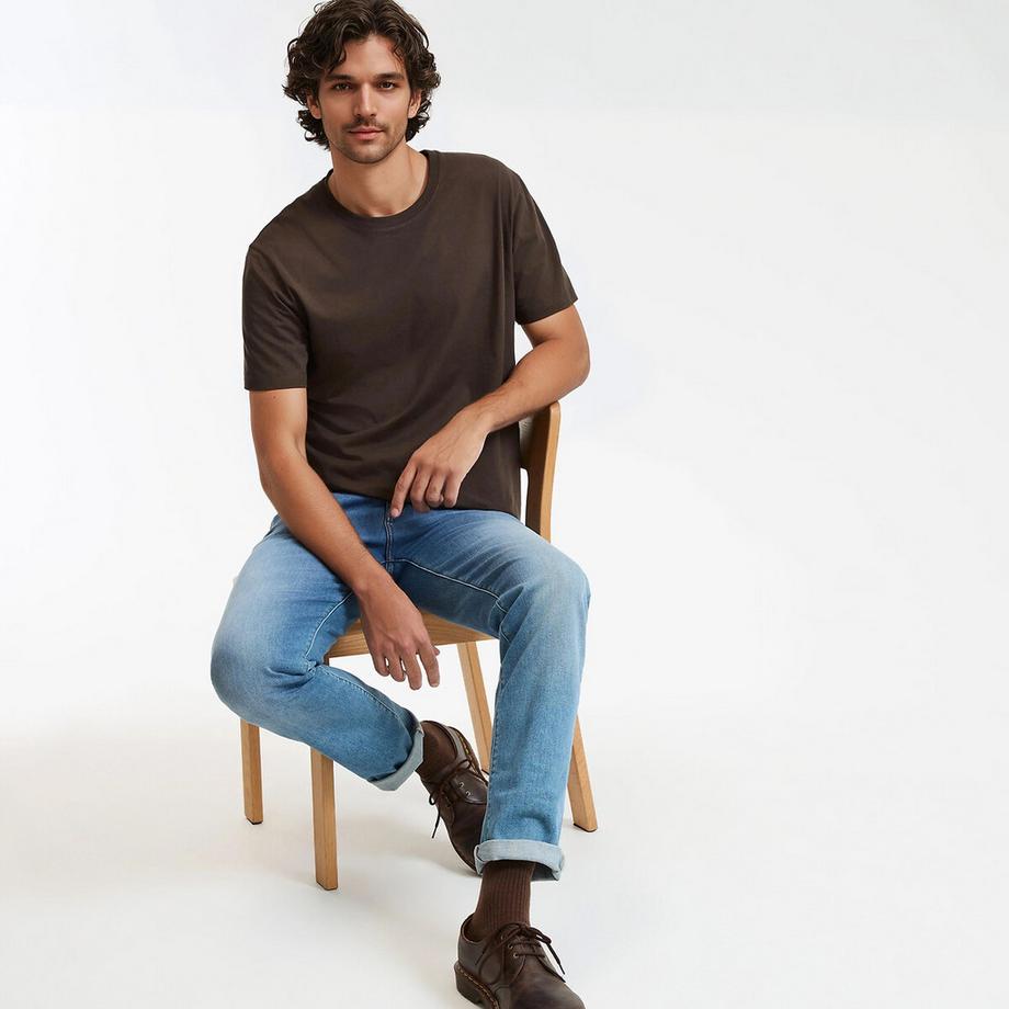 La Redoute Collections Rundhals Kurzarm T-Shirt  