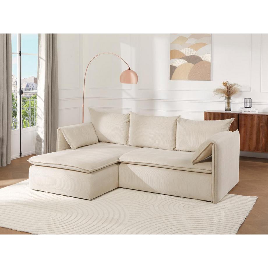 PASCAL MORABITO Ecksofa mit Schlaffunktion Kord Ecke Links TEODORA von PASCAL MORABITO  