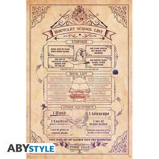 Abystyle Poster - Gerollt und mit Folie versehen - Harry Potter - Schulbedarf  