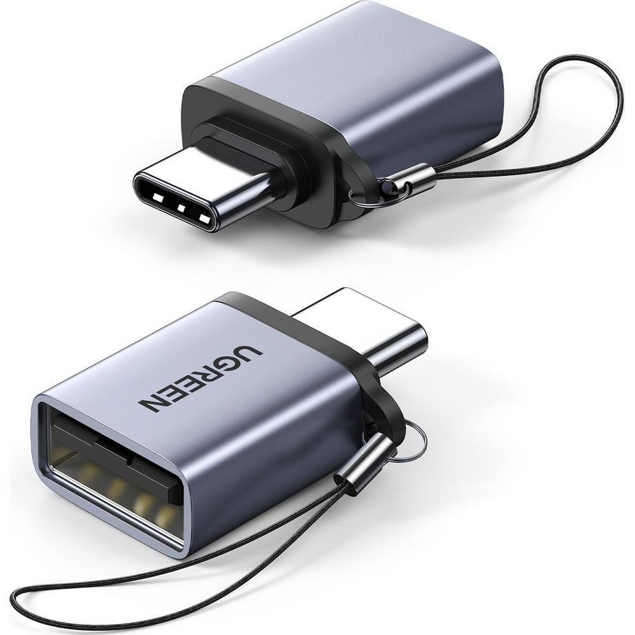 UGREEN  UGREEN USB-C-auf-USB-A-3.0-Adapter mit Riemen – Grau 