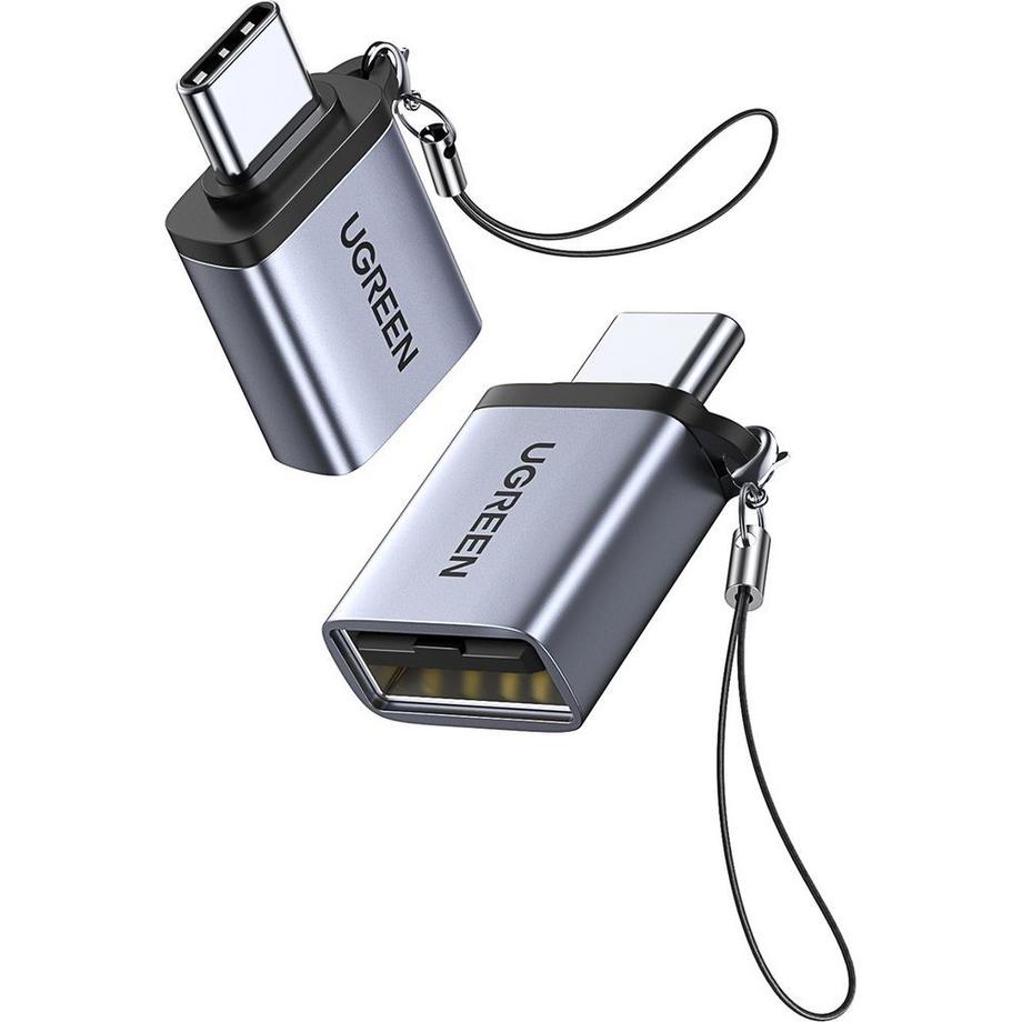 UGREEN  UGREEN USB-C-auf-USB-A-3.0-Adapter mit Riemen – Grau 