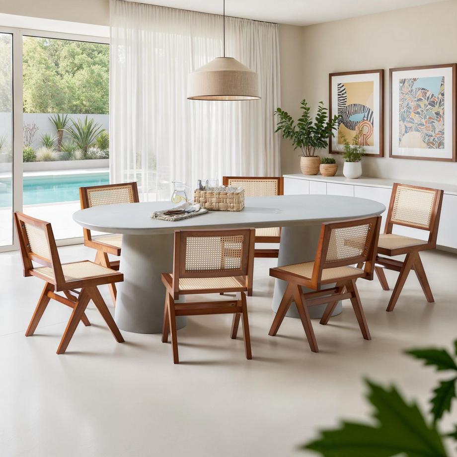 Tectake Chaise en bois LISSY style bohème une pièce  