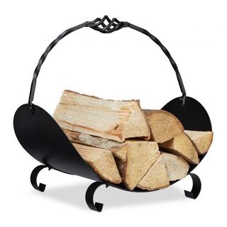 Northio Cesto porta legna nero  