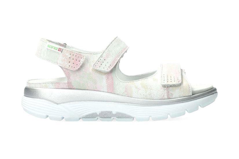 Image of Norine - Leder Wandersandale Damen Weiss Bedruckt 35