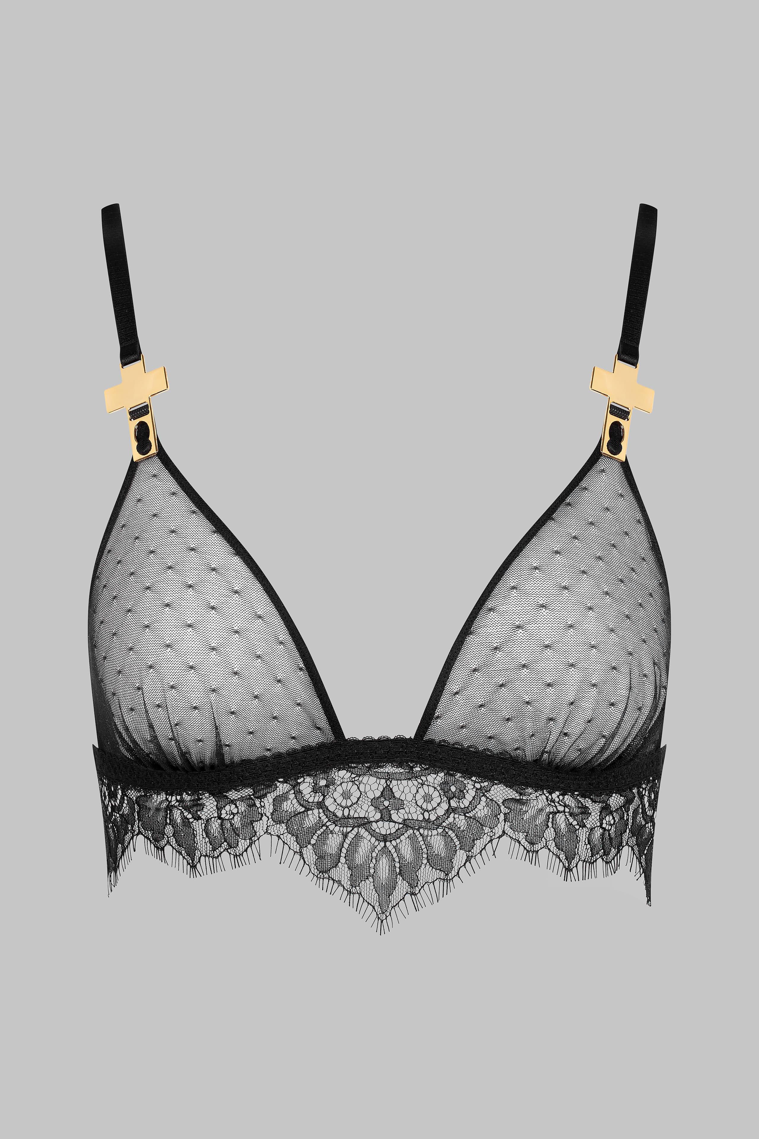 MAISON CLOSE  Soutien-gorge triangle avec bretelles croix - Inspiration Divine 