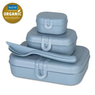 koziol  Lunchbox Pascal Ready 4  teilig, Blau 