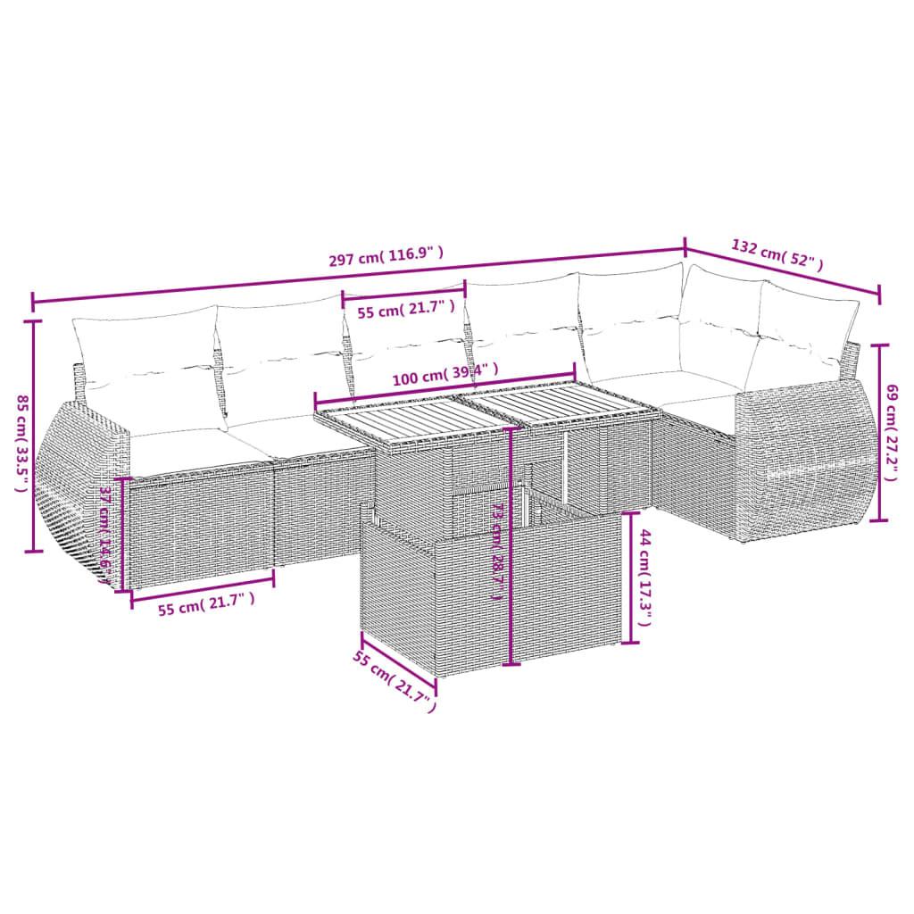 VidaXL Ensemble de canapés de jardin rotin synthétique  