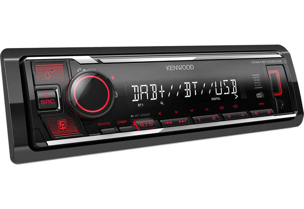 Kenwood  Kenwood Electronics KMM-BT408DAB Auto Media-Receiver Schwarz 88 W Bluetooth 