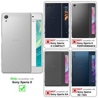 Cadorabo  Housse compatible avec Sony Xperia X - Coque de protection avec fermeture magnétique, fonction de support et compartiment pour carte 