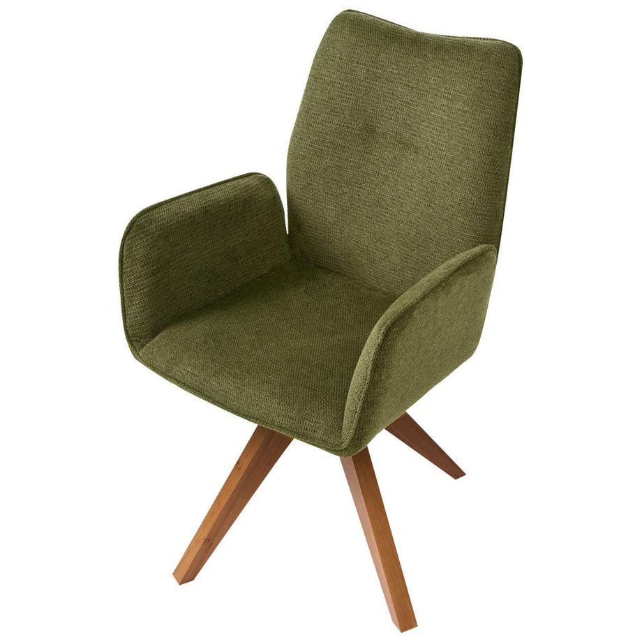 Beliani Sedia da pranzo en Lino sintetico Minimalista MOKENA  