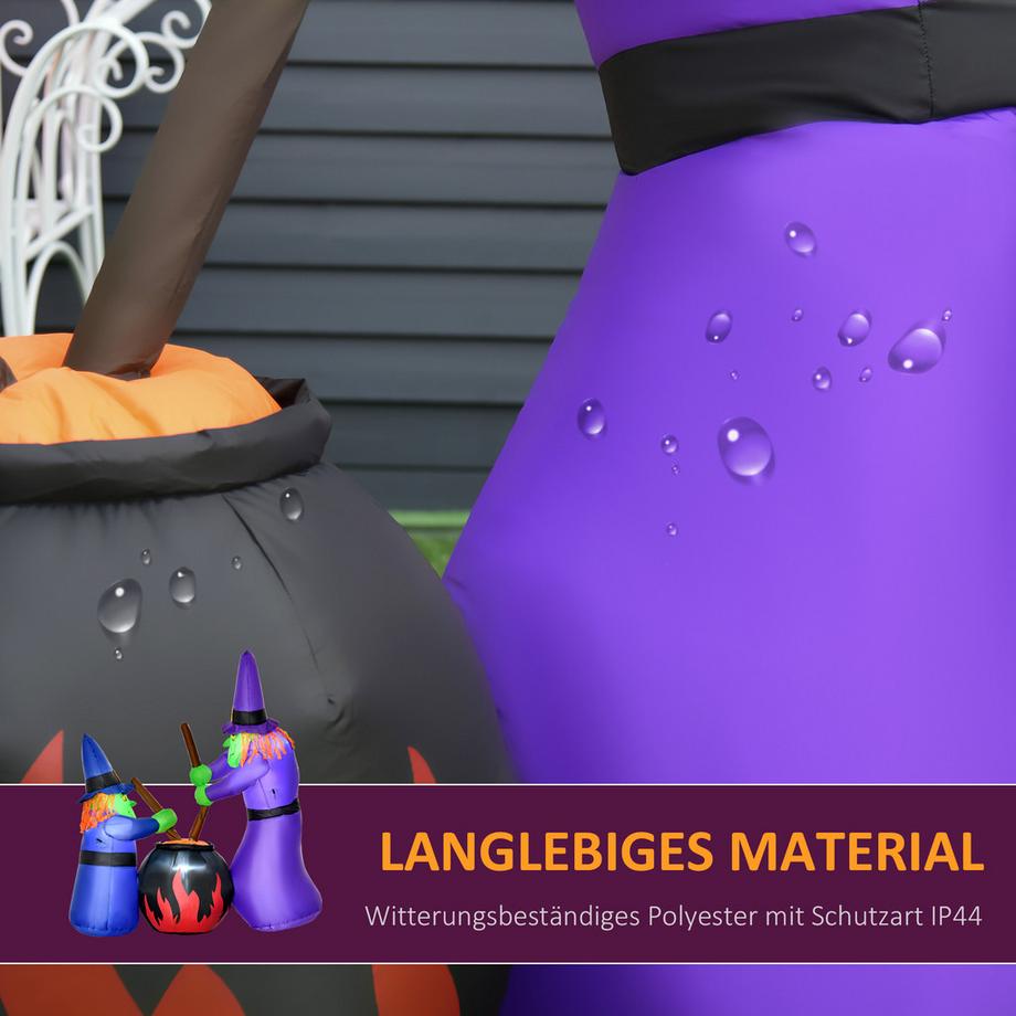 HOMCOM Sorcières gonflables d'Halloween  
