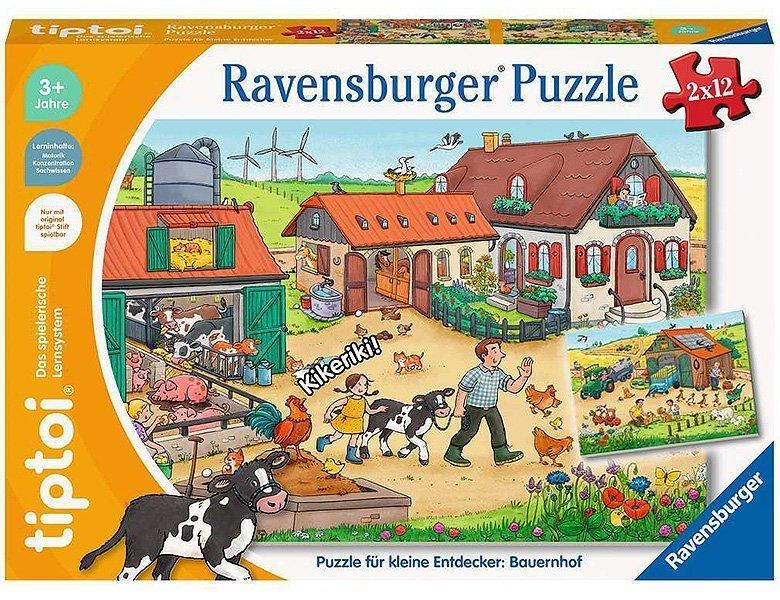 Ravensburger  tiptoi Puzzle für kleine Entdecker: Bauernhof (2x12) 