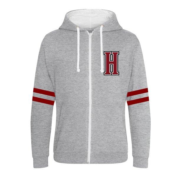 Image of Hogwarts Alumni Hoodie Mit Durchgehendem Reißverschluss Damen Grau L