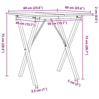 VidaXL tavolo da pranzo Legno di pino  