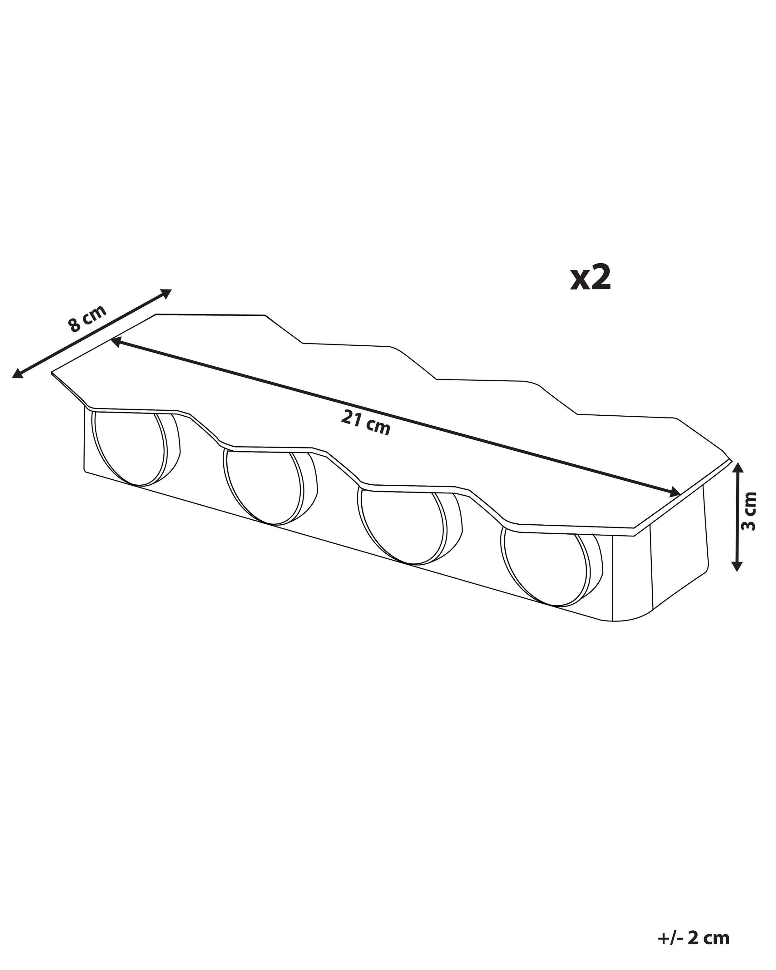 Beliani Lot de 2 appliques LED d'extérieur en Aluminium Moderne WELDON  