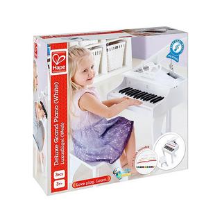 Hape  Luxusflügel | Piano mit 30 Tasten, inklusive Stuhl, elektronisches Musik-Keyboard für Kinder ab 3 Jahren, Weiß 