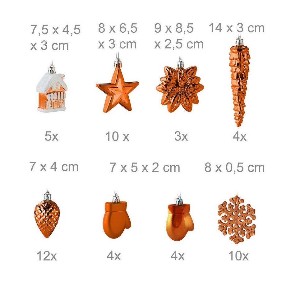 Northix Set di decorazioni natalizie, 100 pezzi  