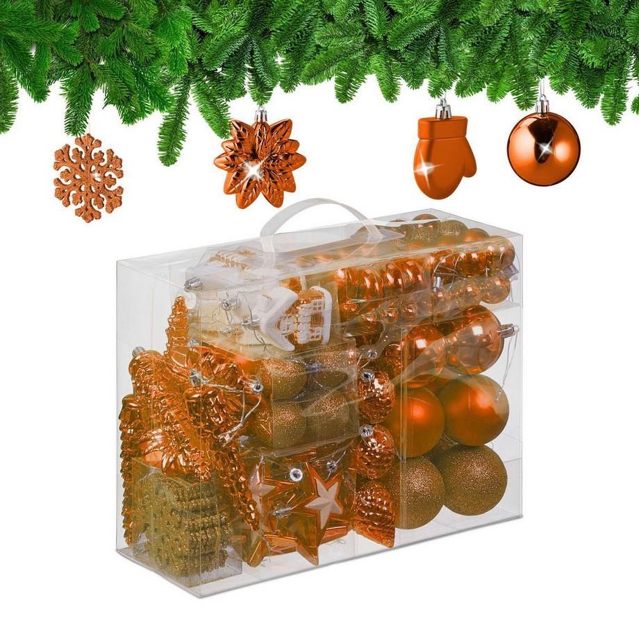 Set di decorazioni natalizie, 100 pezzi