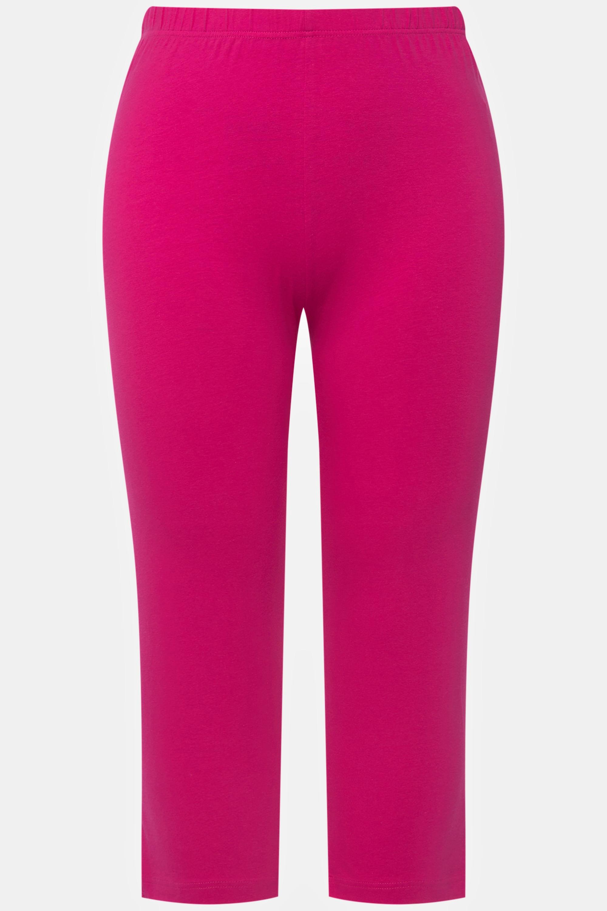 Ulla Popken  Caprihose, 7/8-Länge, Elastikbund fuchsia pink 